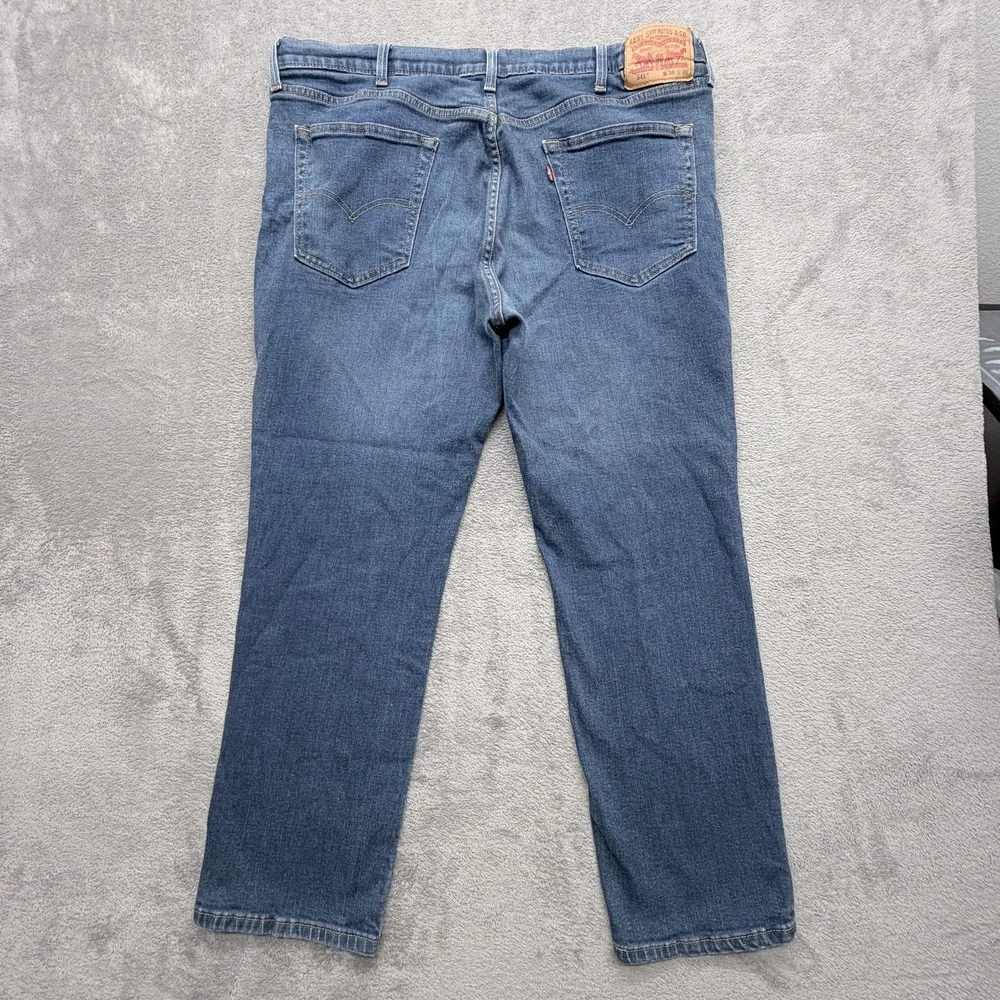 Levis 541 Jeans Mens‎ Measured 42x29 Blue Tapered Stretch Denim Zip Fly